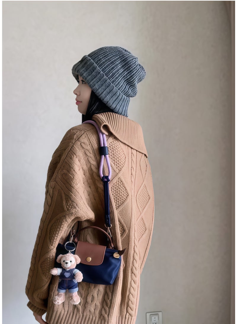 Longchamp Women's Mini handbag,Crossbody Bags,Shoulder Bag Shoulder strap with buckle,Navy Classic Style - Image 3