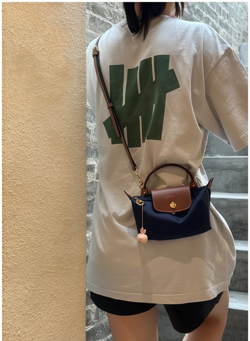 Longchamp Women's Mini handbag,Crossbody Bags,Shoulder Bag Shoulder strap with buckle,Navy Classic Style - Image 2