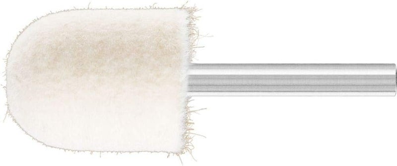 48634 Felt Point Radius Cylinder - 1" x 1-1/4" 1/4" Shank, Medium Grade (10pk)