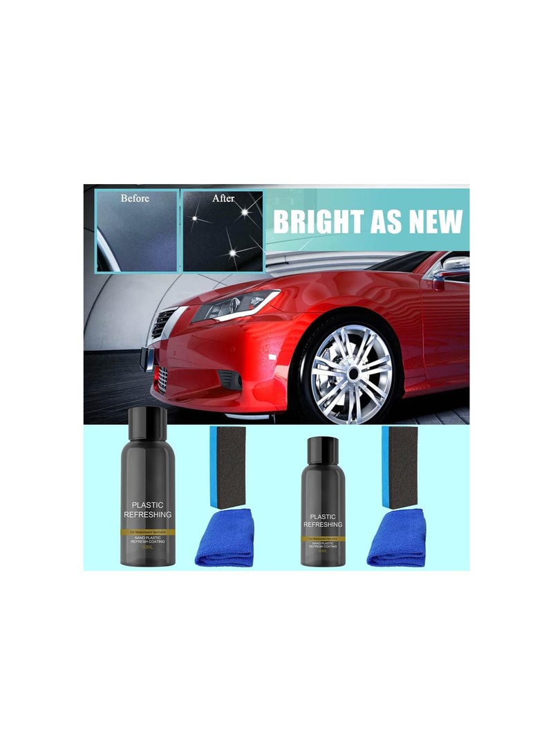Beauenty Ouhoe Plastic Refreshing, Plastic Revitalizing Coating Agent, Nano Car Scratch Repair Spray, Automotive Interior Cleaning Agent, Plastic Parts Refurbish Agent for Car Quick Restorer (2Pcs,50ml) - Image 3