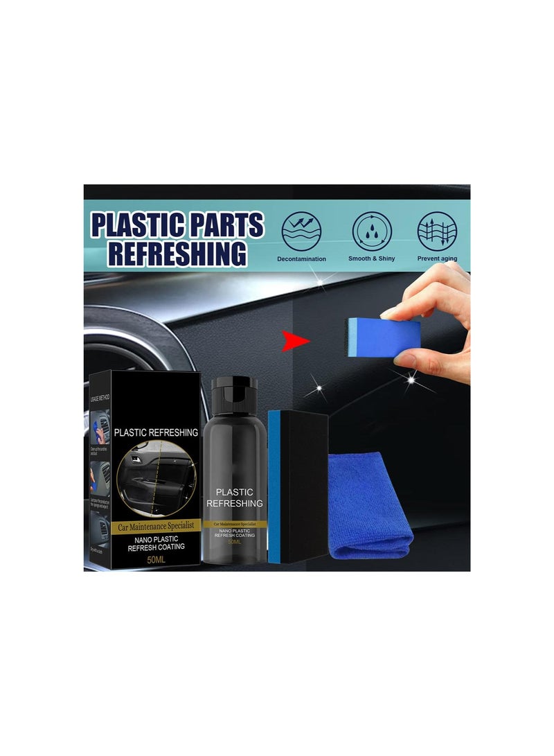 Beauenty Ouhoe Plastic Refreshing, Plastic Revitalizing Coating Agent, Nano Car Scratch Repair Spray, Automotive Interior Cleaning Agent, Plastic Parts Refurbish Agent for Car Quick Restorer (2Pcs,50ml) - Image 2