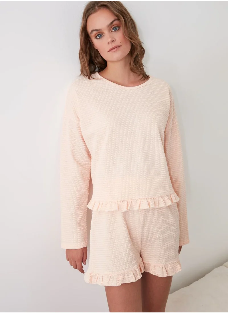 trendyol Crew Neck Top & Pyjama Set