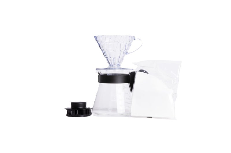 Hario V60 Pour Over Coffee Starter Set Size 02 Black