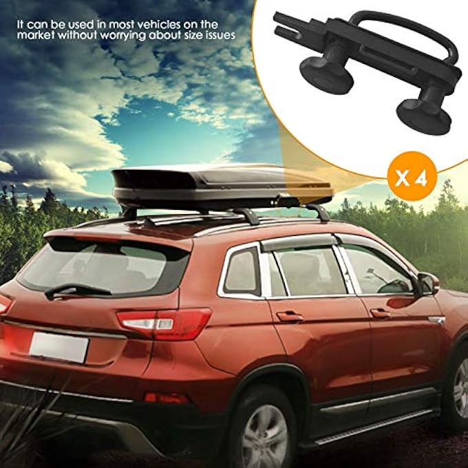 UNIVERSAL ROOF BOX U-BOLT CLAMPS, CARGO CARRIER RACK BRACKET KIT, VAN MOUNTING FITTING 85MM INTERNAL WIDTH ADJUSTABLE U BOLT QUICK RELEASE LATCH FOR HARDWARE W/8 LOCK NUTS (4PCS) - Image 3