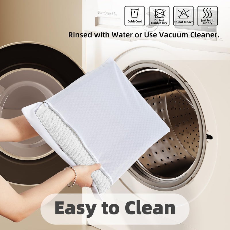 TYUU Bathroom Rugs Non Slip Washable, Super Absorbent Thin Bath Mat Quick Dry Low Pile Bathroom Rug, White 24"x36" - Image 5
