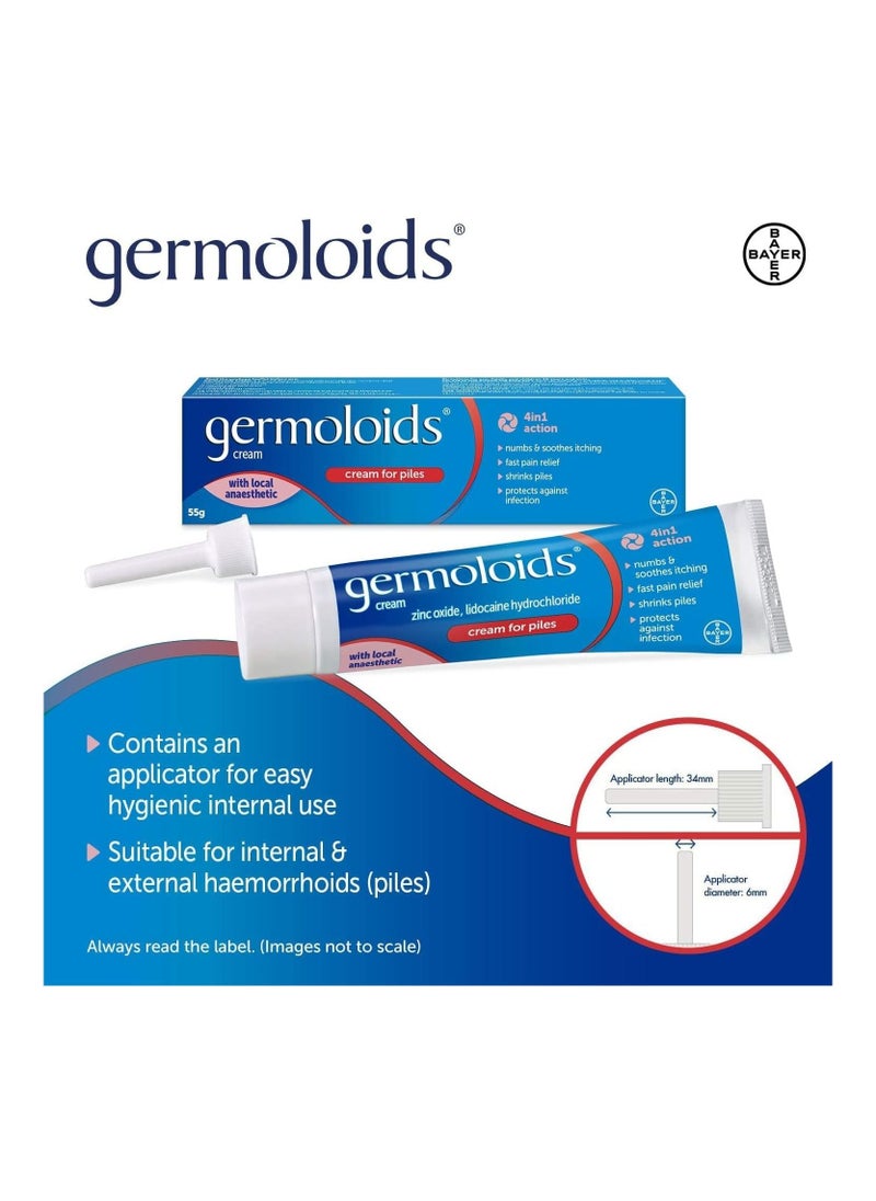 Germoloids - Haemorrhoid Cream Anesthetic for the Pain Itch 55 gm - Image 1