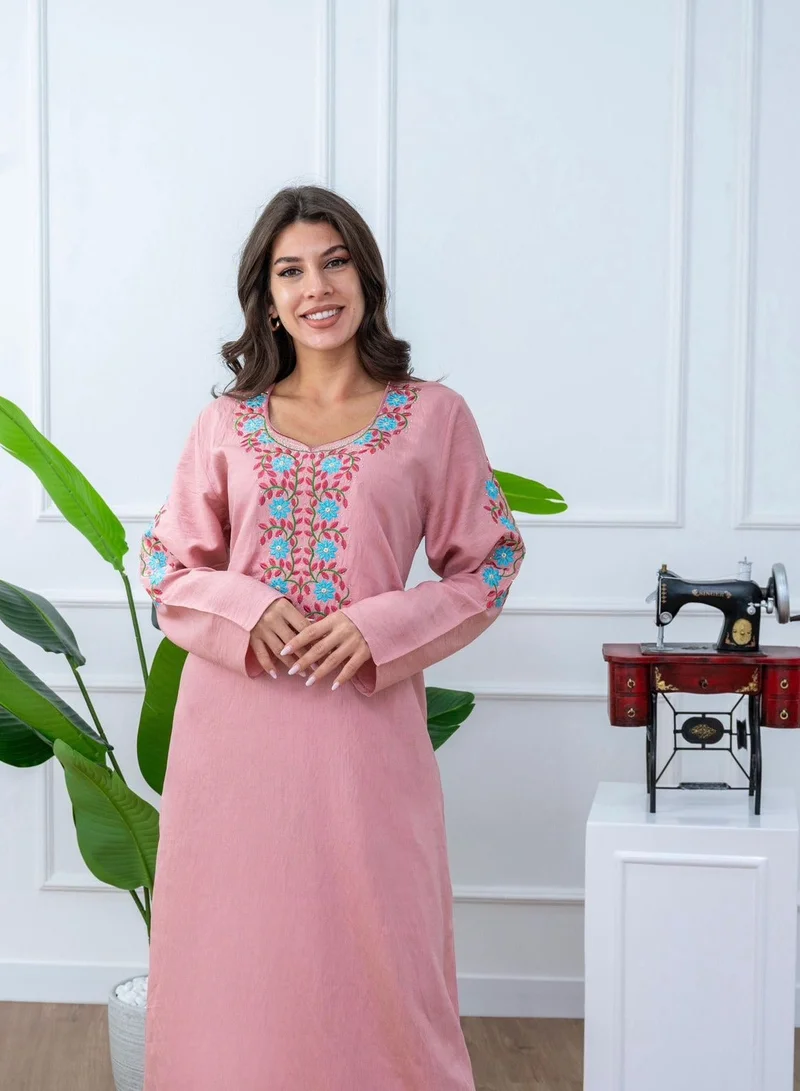 AL BENT AL SHARQIEH dusty pink mukhawar  , arabian woman dress for Women | Best Price UAE