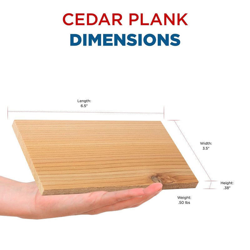 Jaccard Premium Cedar Planks, For Grilling, Fish, Meat, and Veggies, 6.5" x 3.5", 5 Small Planks for Gas, Ceramic, and Charcoal Grills - Image 2