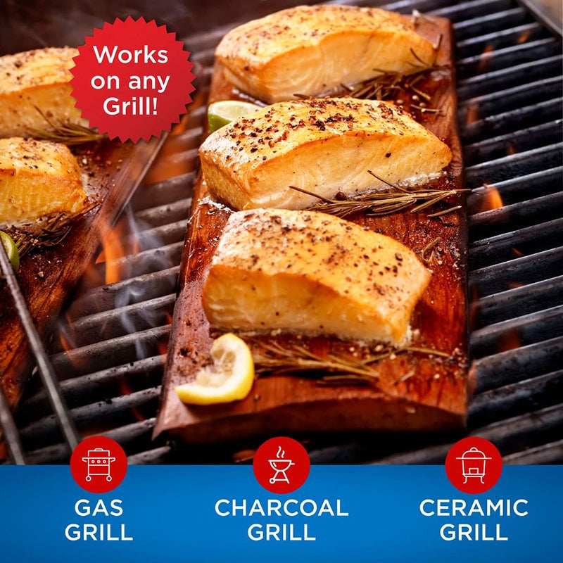 Jaccard Premium Cedar Planks, For Grilling, Fish, Meat, and Veggies, 6.5" x 3.5", 5 Small Planks for Gas, Ceramic, and Charcoal Grills - Image 5