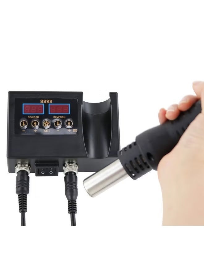 Soldering Station, 2 in 1 SMD Hot Air Rework and Soldering Iron Kit with °f /°c Hot Air Gun Cool/hot Air Conversion, Soldering Kit - Image 3