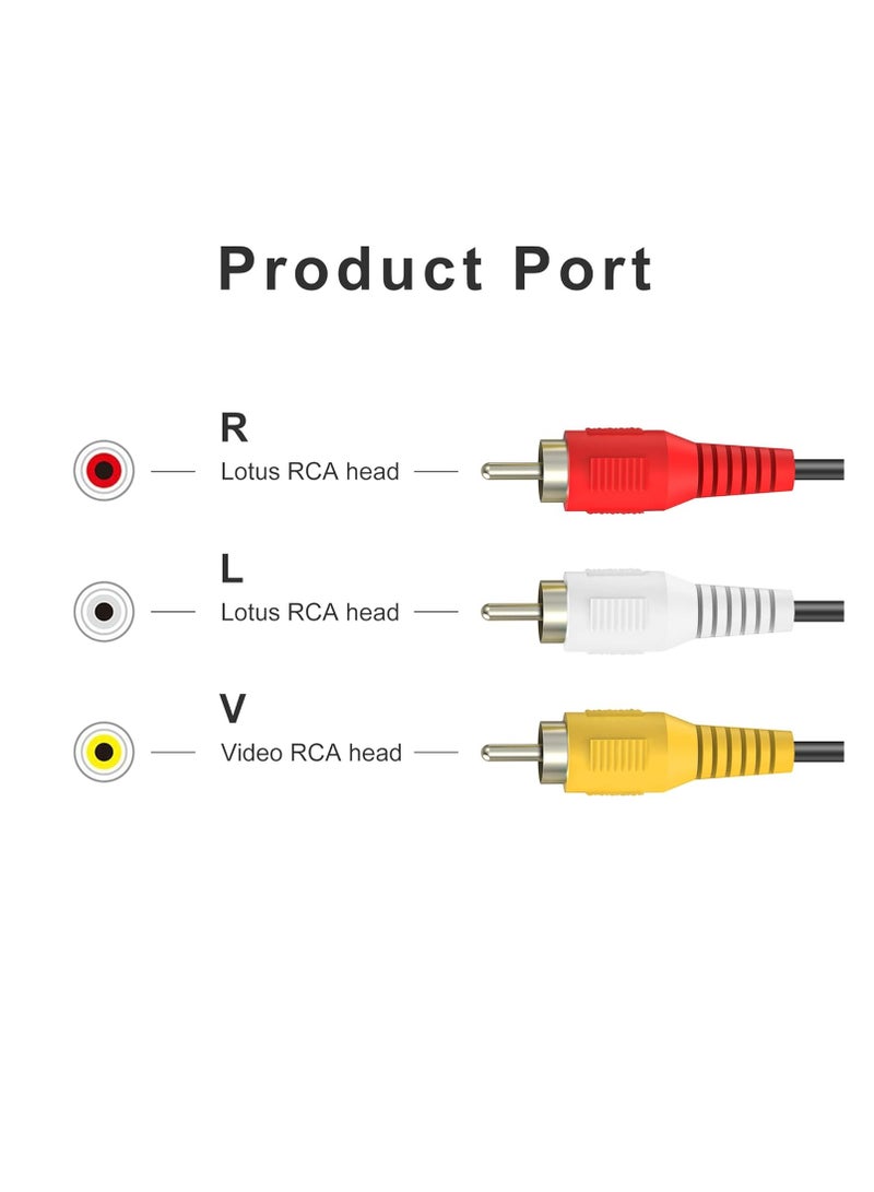 5m RCA Male to Male Composite Cable – Premium Audio Video AV Cable for Home Theater, Stereo Systems, DVD, VCR & Gaming Consoles - Image 4
