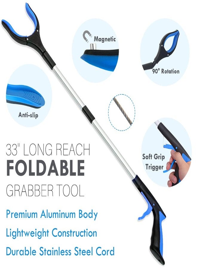 Nourislif 7 in 1 Hip Knee Replacement Kit - Grabber, Sock Aids, Long Shoehorn & Dressing Stick, Leg Strip, Extendable Back Scratcher, Loofah Scrubber for Hip Replacement, Knee or Back Surgery - Image 3
