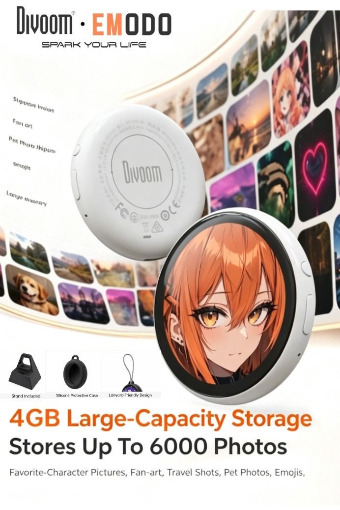ديفوم مكبر صوت Divoom Emodo 4GB - أبيض - Image 1