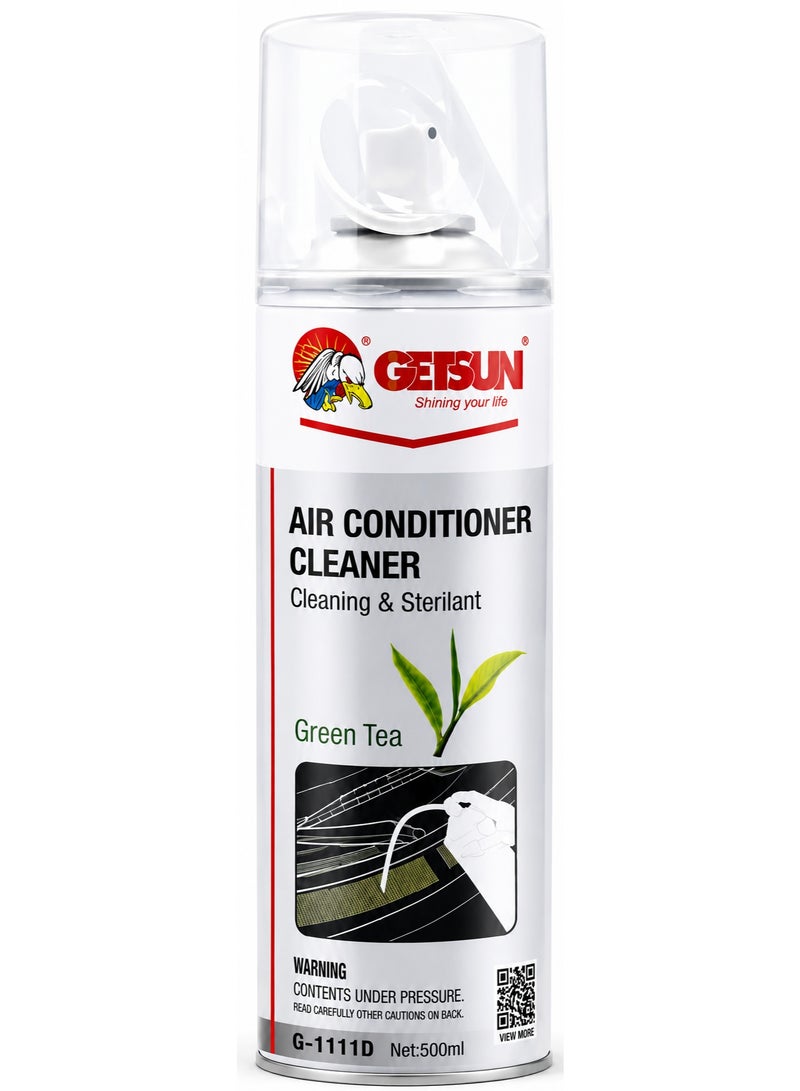 GETSUN Car Air Conditioner Cleaner Spray 500ml – AC Cleaning & Sterilizing Foam with Green Tea Fragrance - Image 1