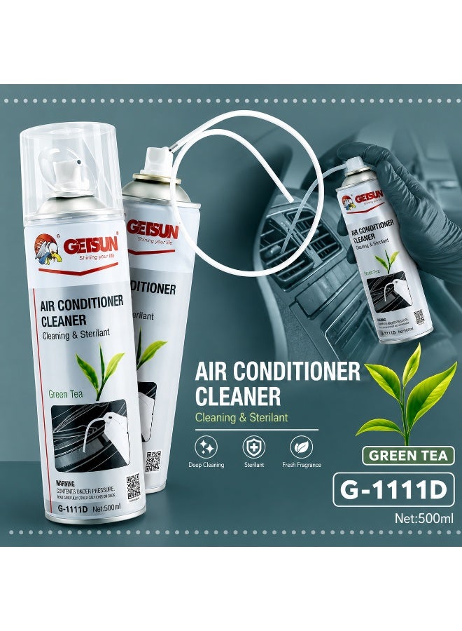 GETSUN Car Air Conditioner Cleaner Spray 500ml – AC Cleaning & Sterilizing Foam with Green Tea Fragrance - Image 2
