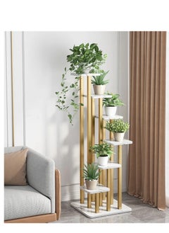 Generic Tall Plant Stand Indoor Corner, 6 Tier Metal Wood Flower Plant Shelf for Outdoor indoor Multiple Rack for Garden, Balcony, Patio,  - Image 1