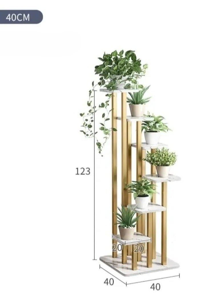 Generic Tall Plant Stand Indoor Corner, 6 Tier Metal Wood Flower Plant Shelf for Outdoor indoor Multiple Rack for Garden, Balcony, Patio,  - Image 2