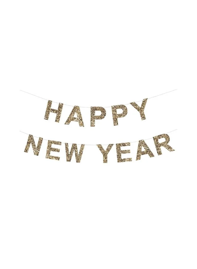 Meri Meri Gold Glitter Happy New Year Garland