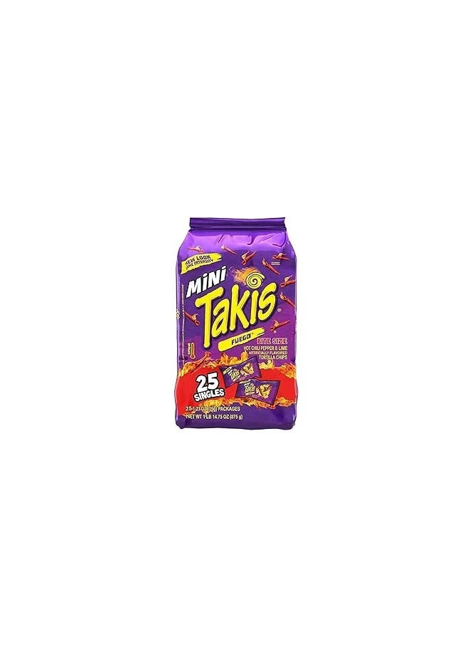 Generic Takis mini Hot Chili Pepper and Lime Tortilla Chips - 25 Piece ...