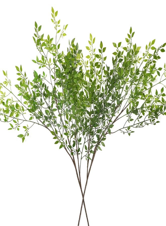 Dremisland Artificial Plant 43.3 Inch Artificial Bamboo Plant Branch 2 Pcs Artificial Green Stems Lucky Bamboo Plants Fake Shrubs Plants Green Bushes for Home Wedding Office Garden Deco (Green) - Image 1