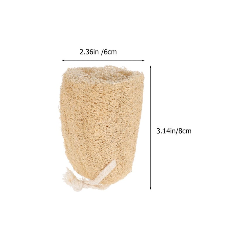 Natural Loofah Sponge Scrubber 4Pcs 8Cm Eco Friendly Dishwashing Bath Exfoliation - Image 3