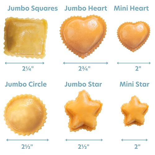 CucinaPro Mini 2" Heart Ravioli Molds - Homemade Filled Pasta Maker- 2 Piece Tray & Press makes 8 Stuffed Raviolis at a Time, Easy to Use & Clean Set- Add Love to your Italian Dinner Party, Gift for Her Him - Image 5