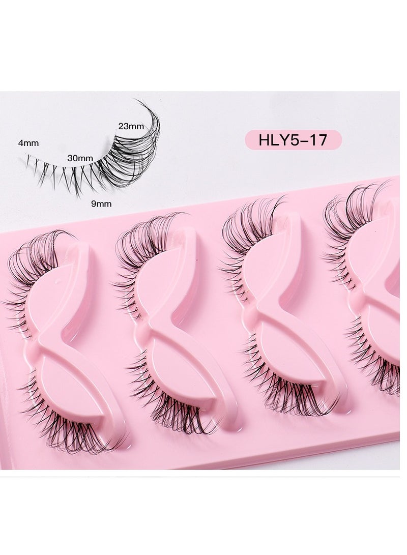 LashesMD Natural False Eyelashes Mink Lashes Wispy Cat Eye Lashes Fluffy Pack 3D Strip Fake Eyelashes 5 Pairs - Image 4