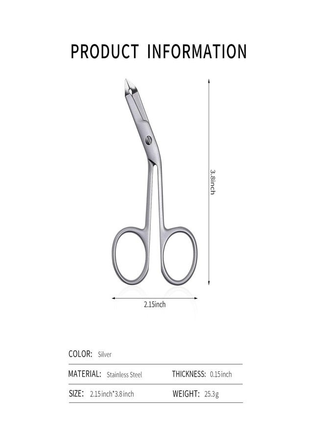 Cut it 2pcs Stainless Steel Eyebrow Tweezers for Women Handle Shaped Angled Tweezers Flat Tip Hair Plucker for Eyebrow Trimming and Shaping, Face Hair Tools for Women - Image 2