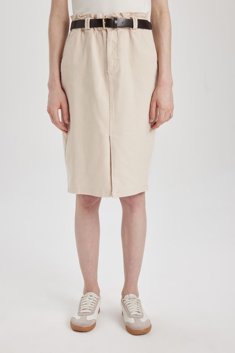 DeFacto Woman Pencil Skirt Gabardine Normal Waist Midi Skirt  - Image 1