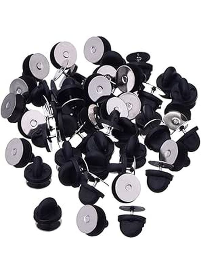 Rubber Pin Backs For DIY Accessories Secure Hat Pins Replacement - Image 1