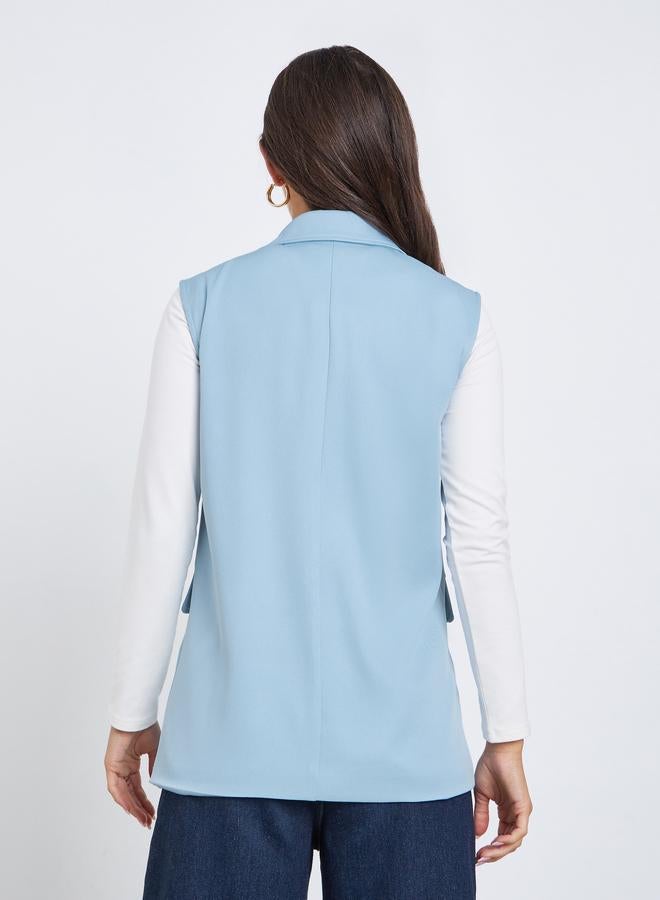 Styli Longline Double Breasted Waistcoat - Image 4