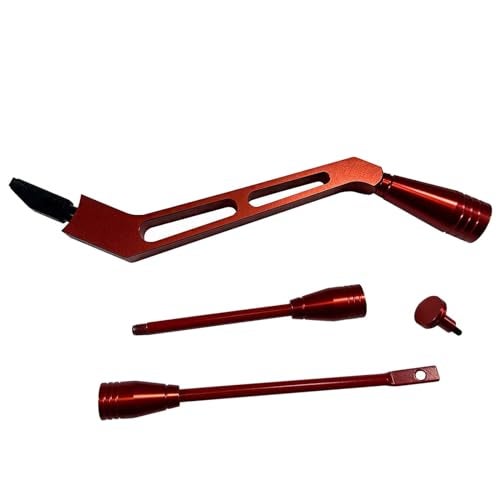 BST BSSP Red Billet Aluminum Column Shifter Lever Turn Signal Tilt Kit for GM Column Shifter Lever Hazard Boots Tilt Kit Compatible with 19671994 Chevrolet Buick Oldsmobile Pontiac Cadillac - Image 1