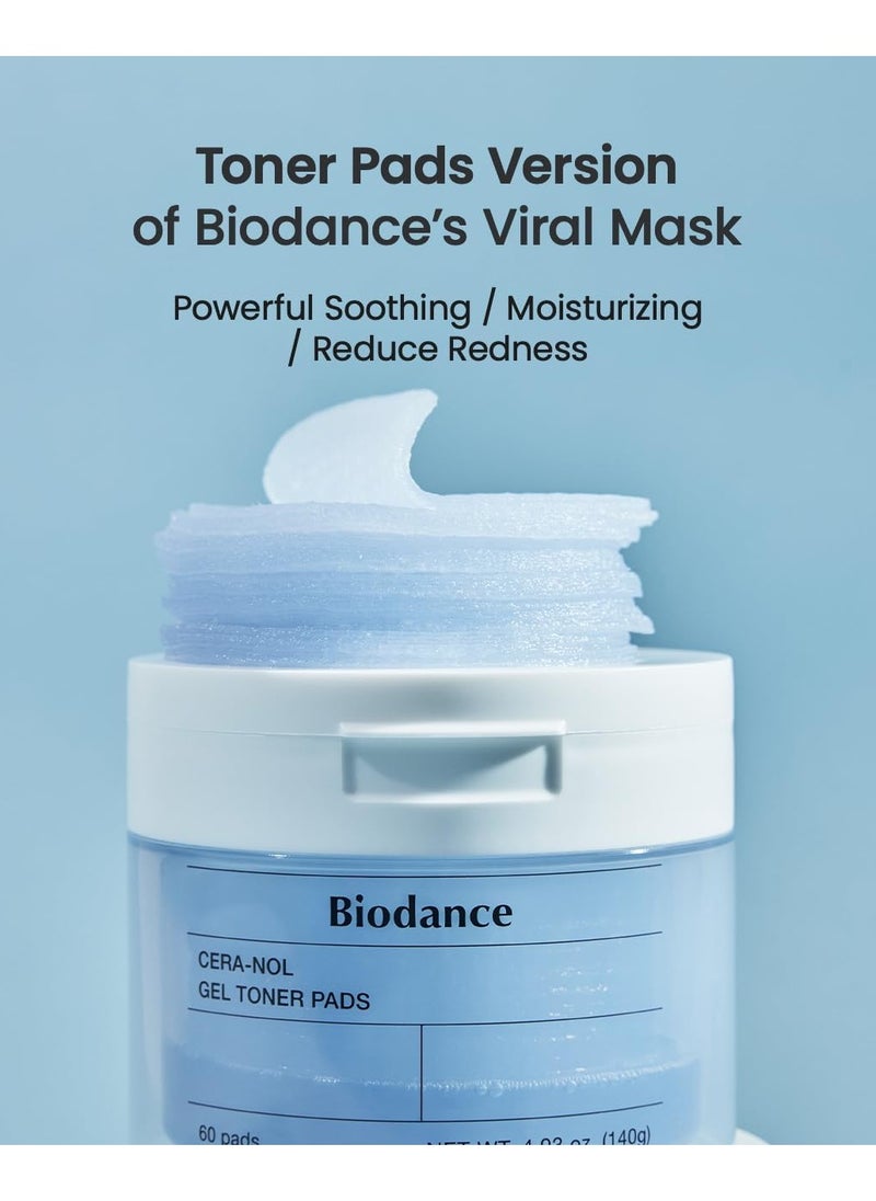 BIODANCE - Biodance Cera-nol Gel Toner Pads 4.93 fl.oz.(140g), 60Pads - Image 1