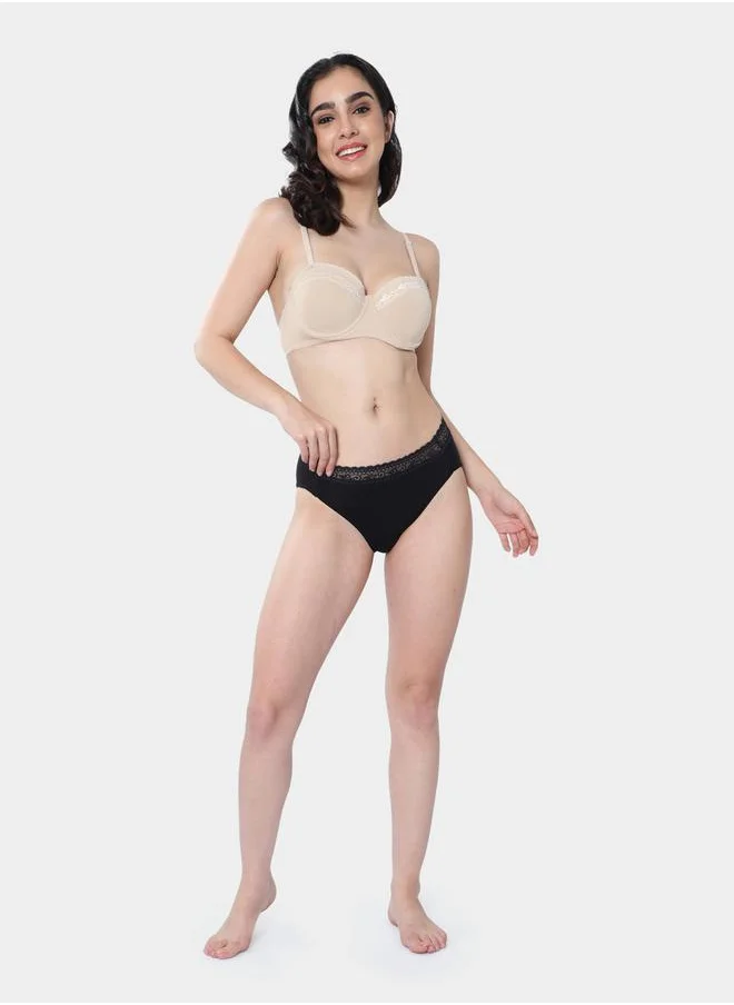 انفي Pack of 2 - Lace Detail Waistband Hipster by Styli