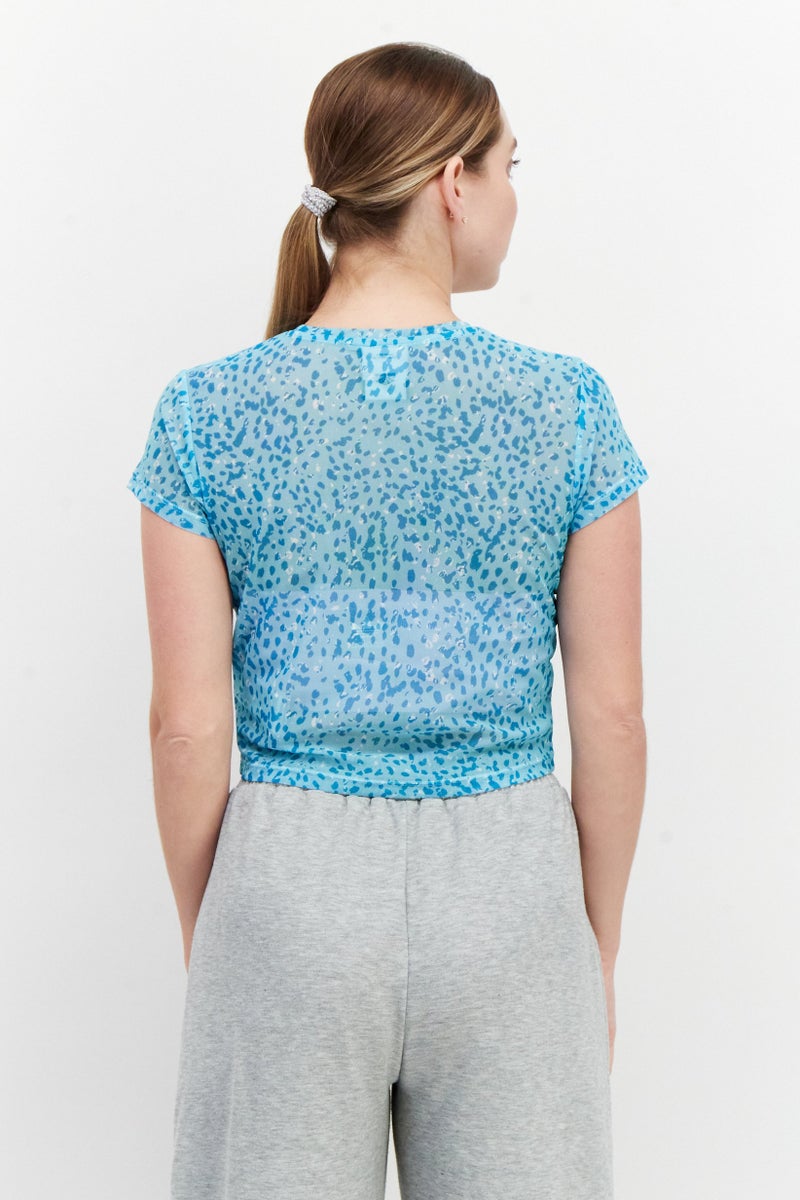 umbro ملابس رياضية نسائية قميص تدريب قصير الأكمام، تركواز - Image 3