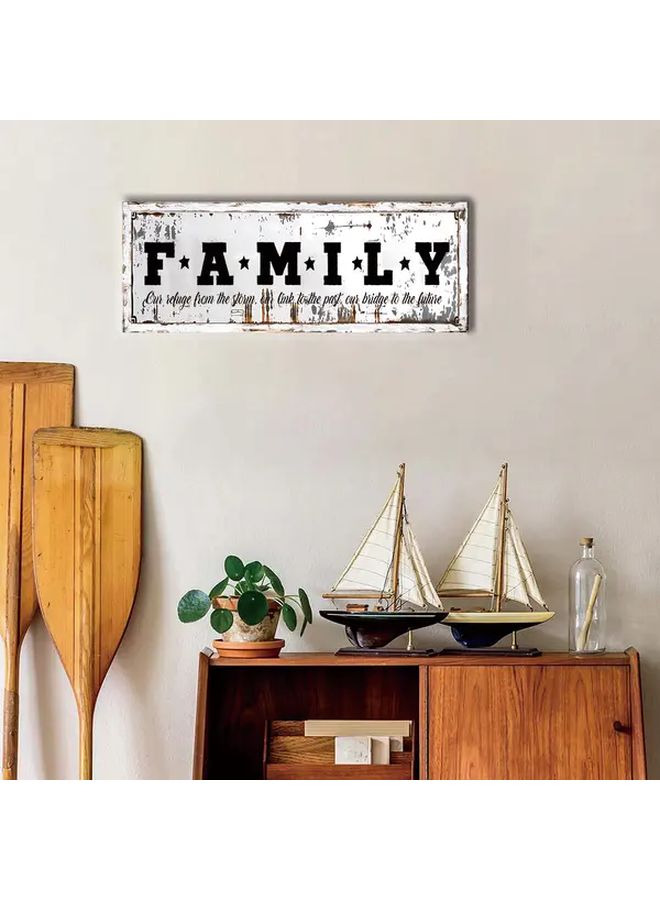 Vintage Wooden Family Themed Sign Yellow 40x15cm Home Decor Plaque Front Door Decoration Party Decor Heartfelt Gift For Family And Friends Suitable For Living Room Kitchen Bedroom - Image 4