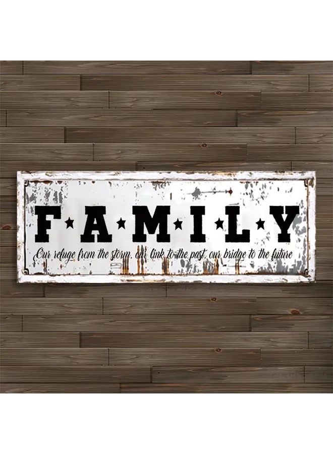 Vintage Wooden Family Themed Sign Yellow 40x15cm Home Decor Plaque Front Door Decoration Party Decor Heartfelt Gift For Family And Friends Suitable For Living Room Kitchen Bedroom - Image 1