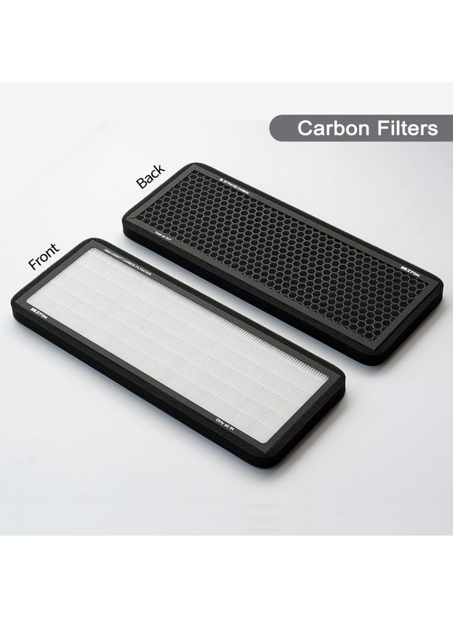 SEZFOM Front Trunk Hepa Filters Kit for Tesla Model Y(2020-2025) with Activated Carbon,4-pack Dual Layer Air Filter Replacement Includes 2 HEPA Filter 2 Carbon Filter - Image 5