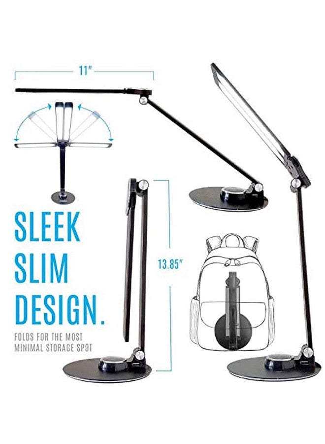 NUNET NUNET LED Desk Lamps for Home Office,Piano Lamp for Upright Piano,Rotatable Aluminum Desk Lamps with USB Charging Port,Eye-Caring Reading Light/3 Lighting Modes/Brightness Adjustable Lamp,Black  - Image 2