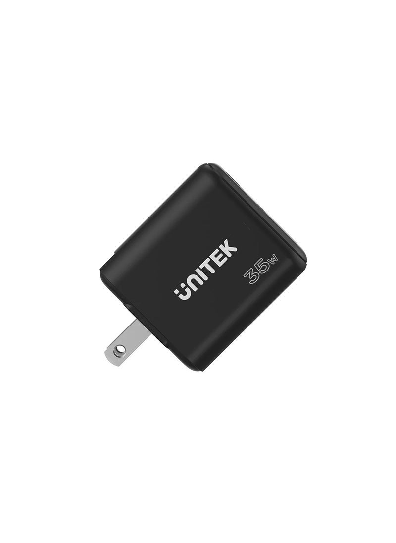 Unitek P1119A GaN Universal Wall Charger with Dual-Port PD 3.0 (35W) & QC 3.0 (18W).