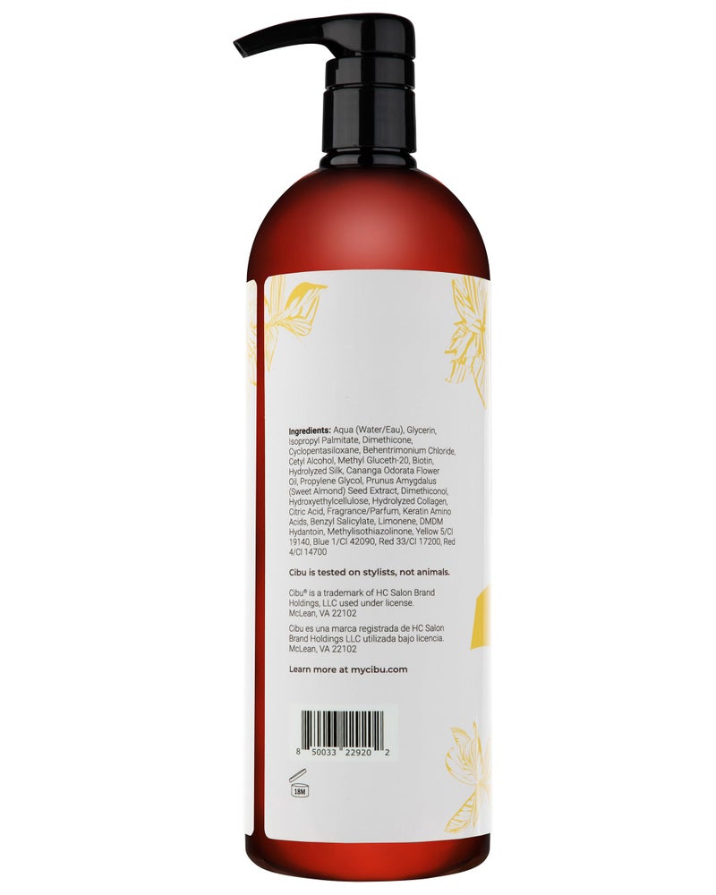CIBU Repair + Protect Conditioner 30087 - Restores Damaged Hair | Prevents Breakage | Safe for Color-Treated Locks | Leaves Smooth, Luxurious Finish | Gentle Daily Use with Refreshing Scent, 1 Liter - Image 3