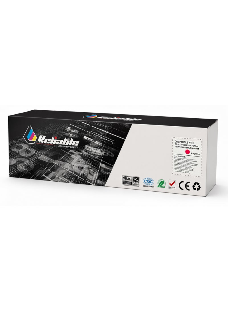 Reliable Magenta Toner Cartridge Compatible with HP 125A (CB543A) for HP Color LaserJet CP1216 - Image 2