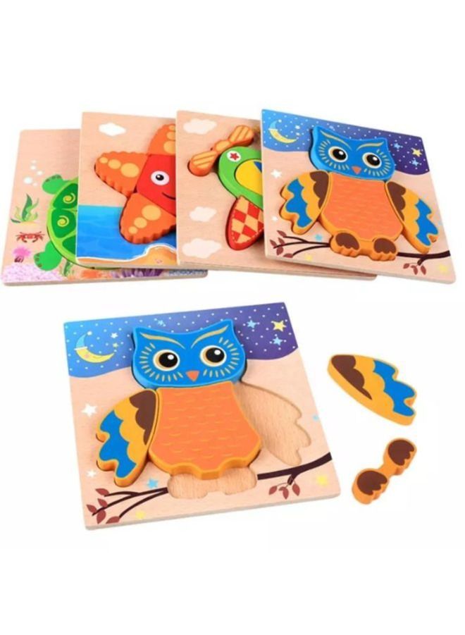 Wooden Puzzles for Kids Boys and Girls Pets Set Star Fish - Image 2
