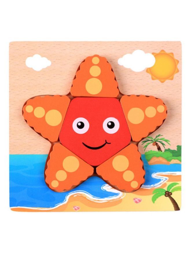Wooden Puzzles for Kids Boys and Girls Pets Set Star Fish - Image 1