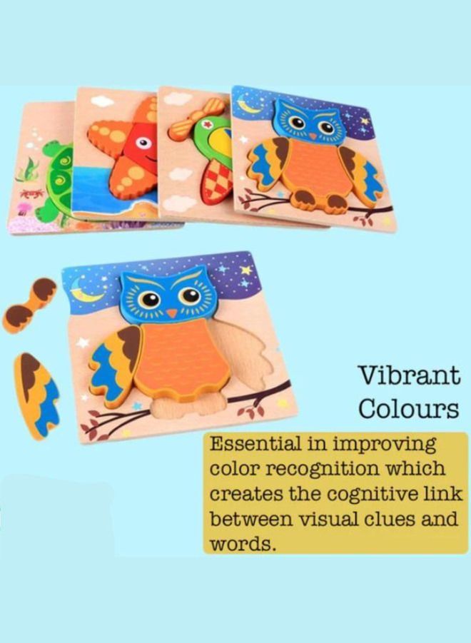 Wooden Puzzles for Kids Boys and Girls Pets Set Star Fish - Image 4