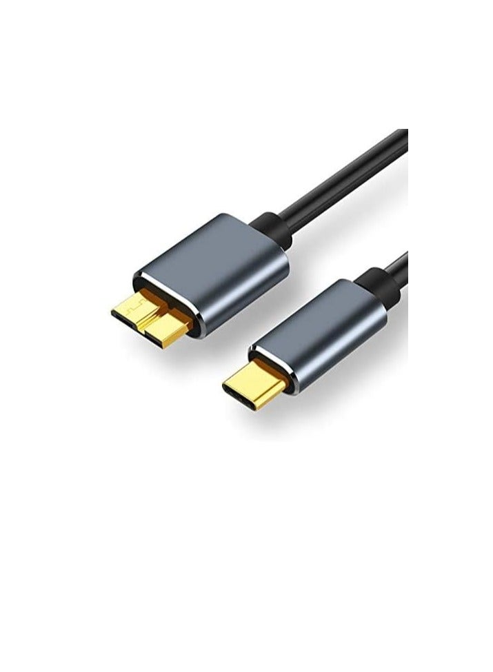 FASTELECTRIC USB-C to Micro USB 3.1 Gen 2 Fast Charging Cable, 10Gbps High-Speed for iPhone 15 Series,Seagate WD Westgate My Passport,MacBook Pro/Air, iPad/Tablet, Samsung Galaxy S24 etc, 0.8 Foot  - Image 1