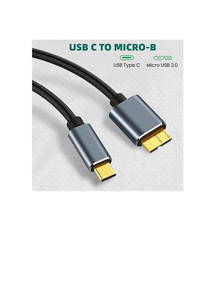 FASTELECTRIC USB-C to Micro USB 3.1 Gen 2 Fast Charging Cable, 10Gbps High-Speed for iPhone 15 Series,Seagate WD Westgate My Passport,MacBook Pro/Air, iPad/Tablet, Samsung Galaxy S24 etc, 0.8 Foot  - Image 2