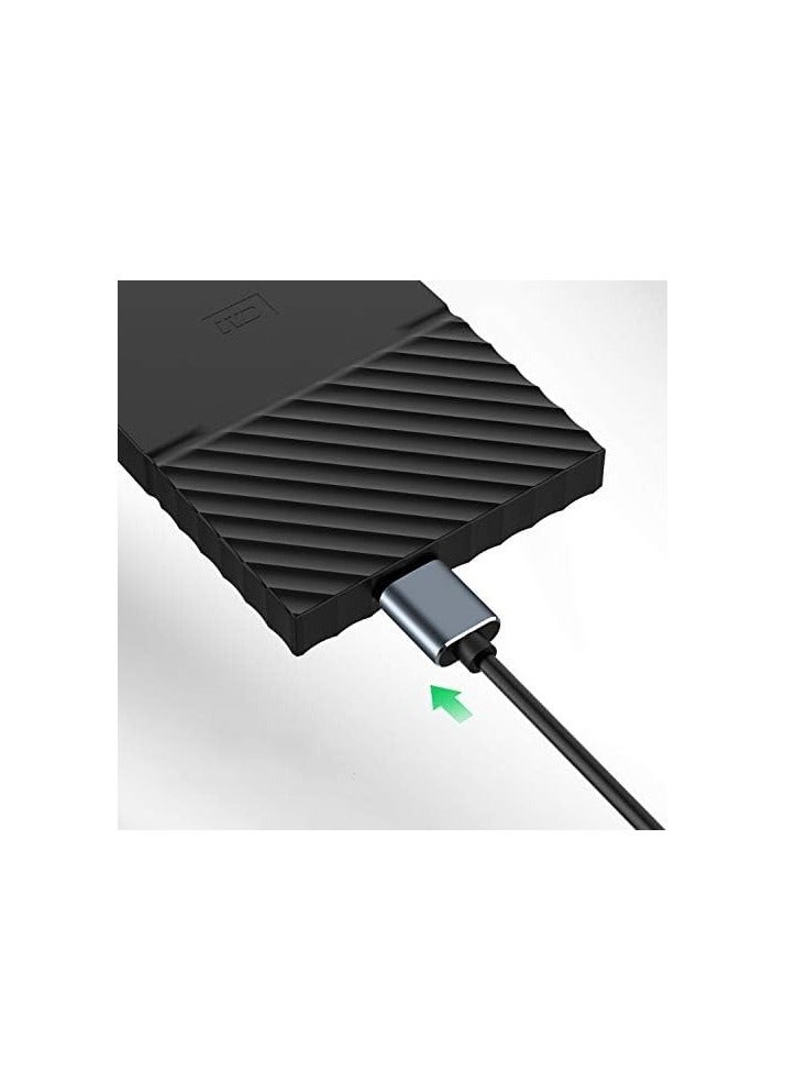 FASTELECTRIC USB-C to Micro USB 3.1 Gen 2 Fast Charging Cable, 10Gbps High-Speed for iPhone 15 Series,Seagate WD Westgate My Passport,MacBook Pro/Air, iPad/Tablet, Samsung Galaxy S24 etc, 0.8 Foot  - Image 4
