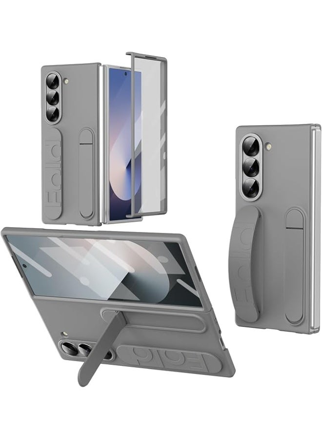 XIMAND جراب Ximand Samsung Galaxy Z Fold 6 Protect مع حامل سوار المعصم، شاشة مدمجة وحماية للعدسات، حماية كاملة للجسم من السقوط - Image 1