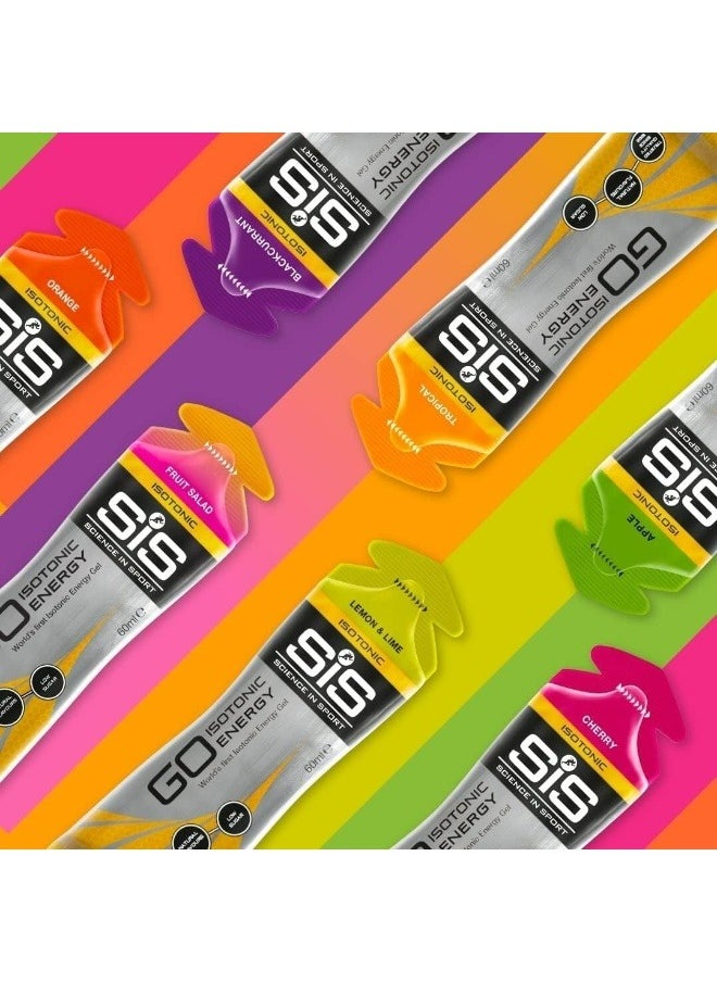 Science in Sport - GO Isotonic Energy Gels Running Gels With 22g Carbohydrates Low Sugar Variety Pack Of Assorted Flavours 60ml Per Serving 7 Pack - Image 1